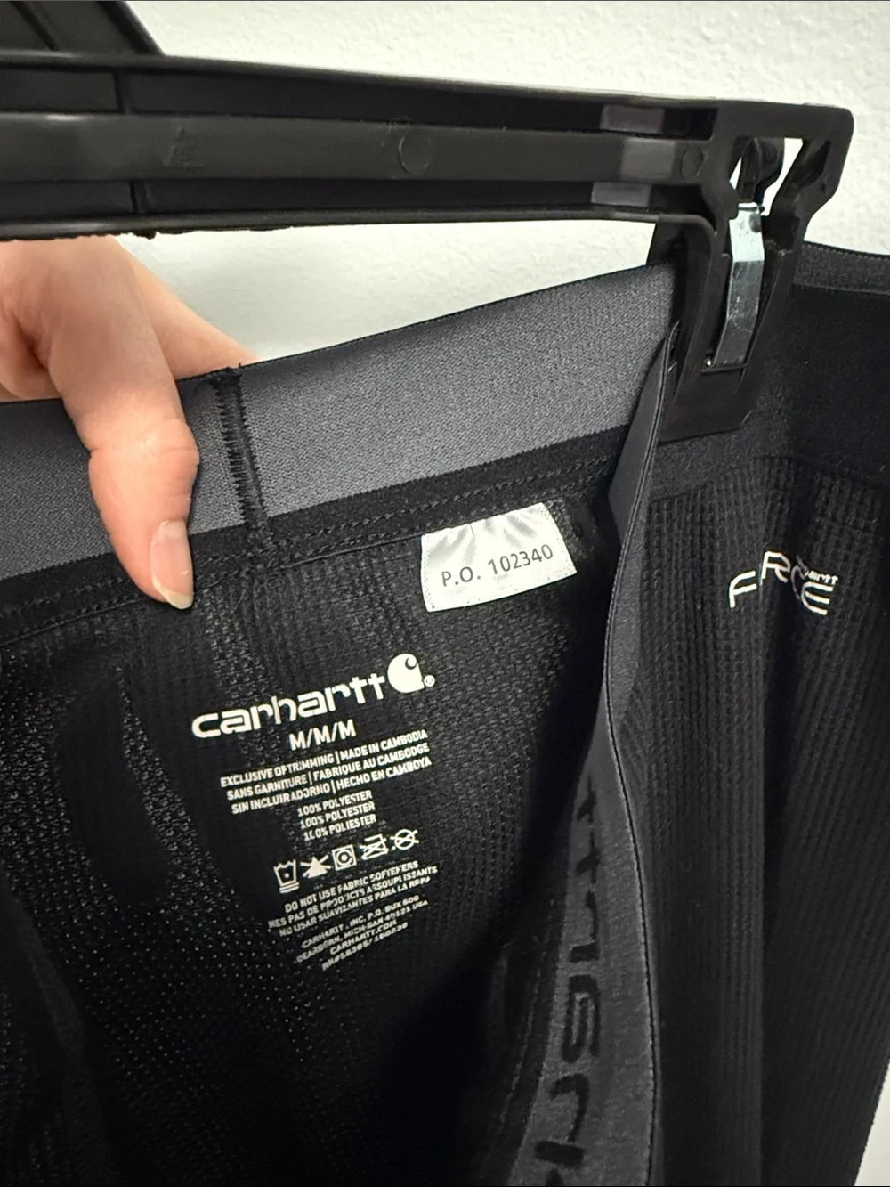 Carhartt Black Thermal Base Layer Long Johns